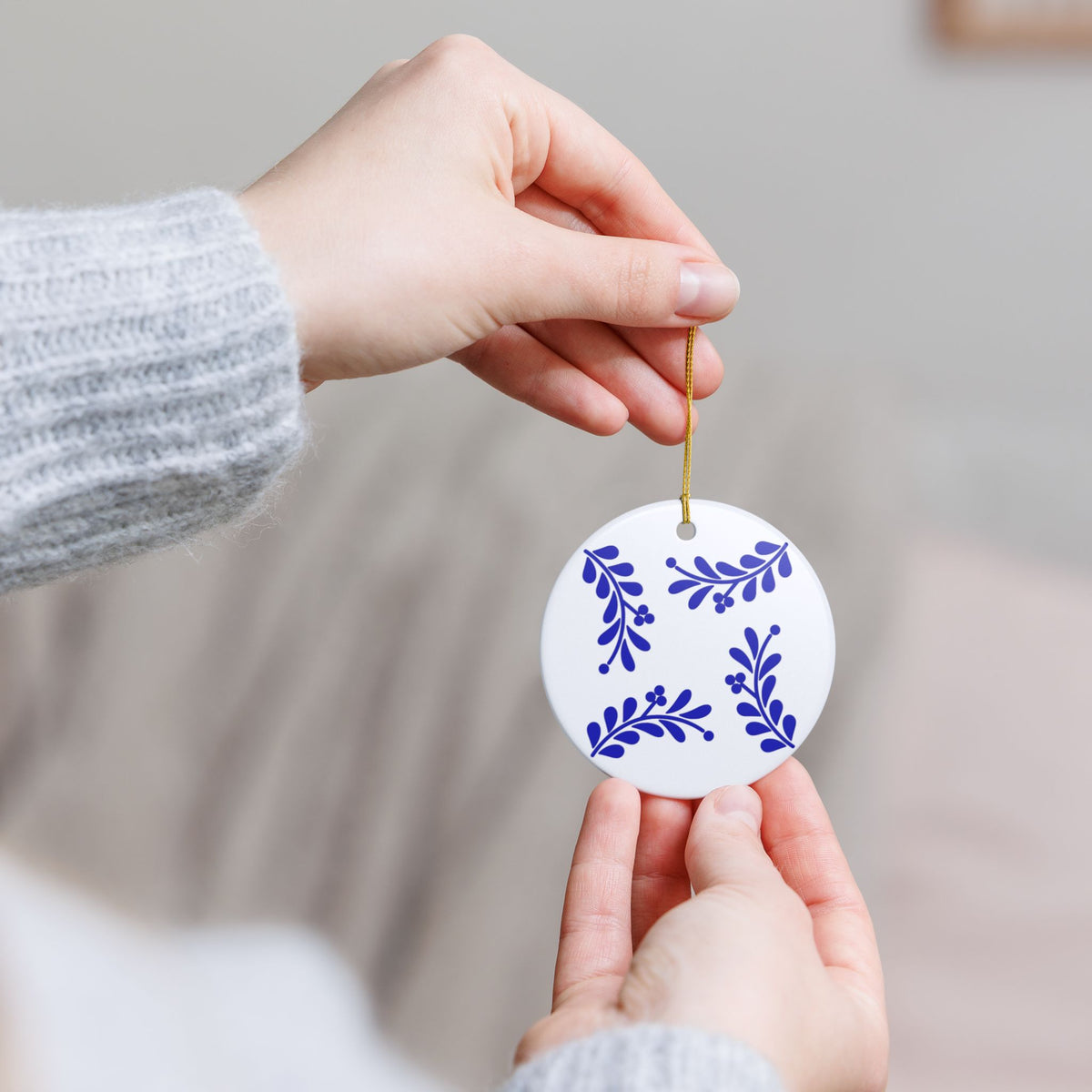 Personalized Mexican Talavera Style6 - Ceramic Double Sided Ornament