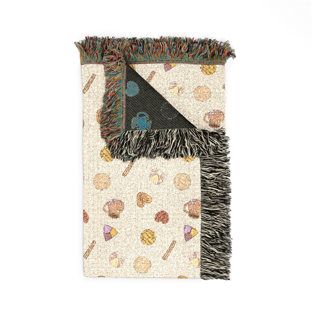 Atole & Pansito Woven Blanket With Fringe Trim