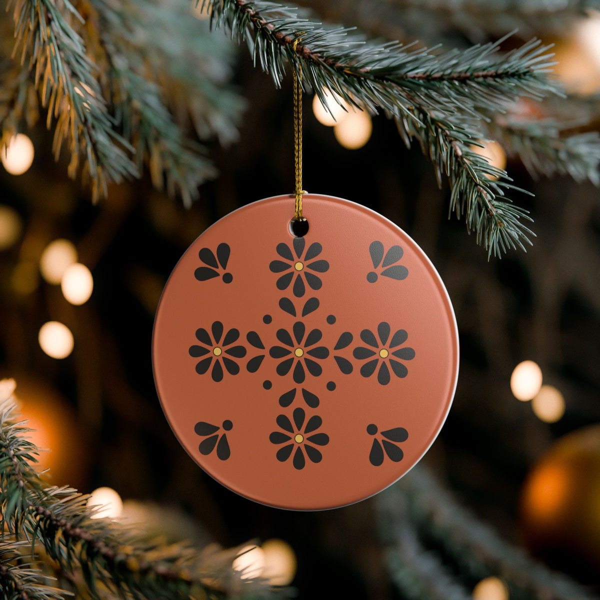 Personalized Mexican Barro Pintado Style1 - Ceramic Double Sided Ornament