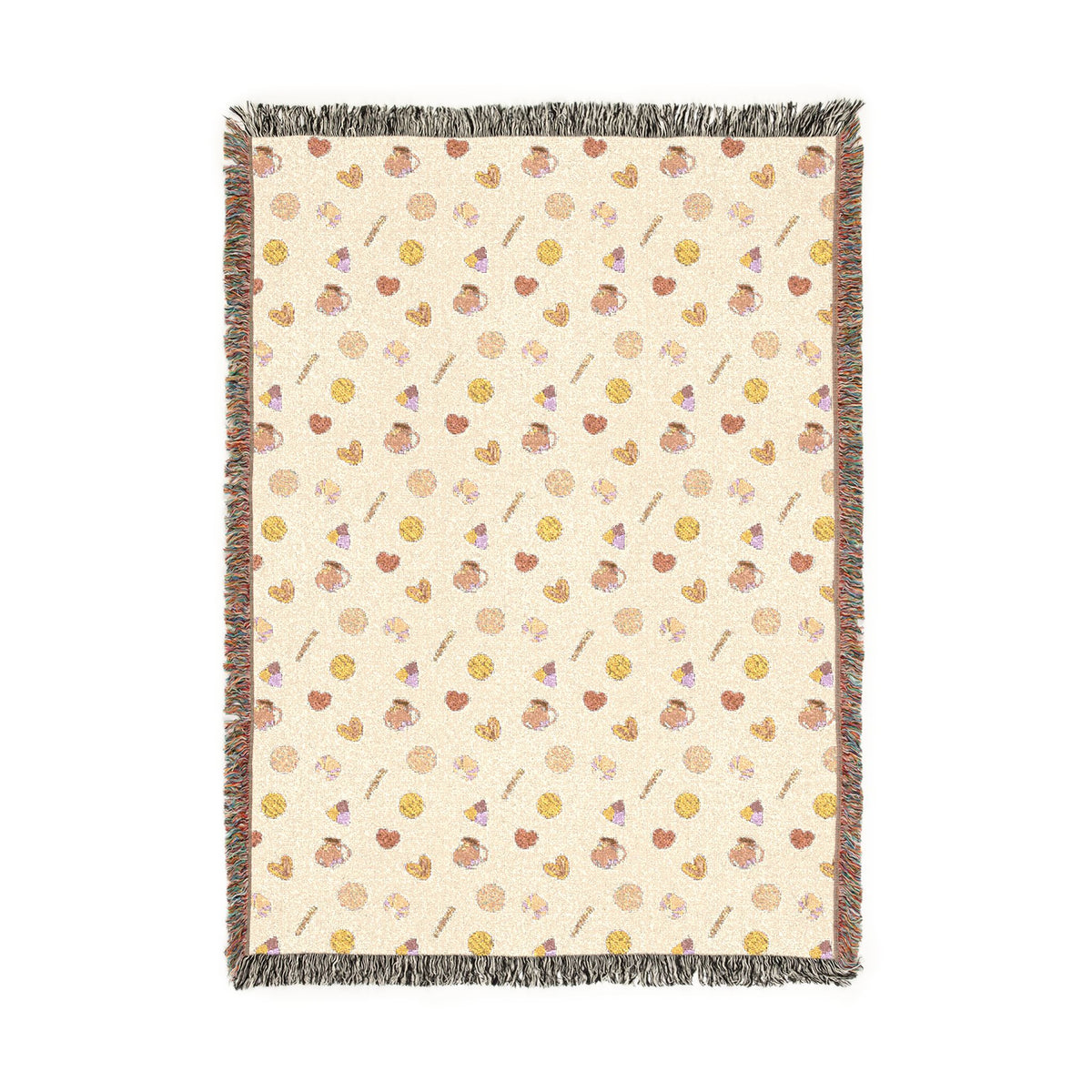 Atole & Pansito Woven Blanket With Fringe Trim