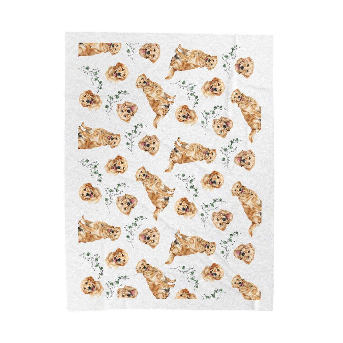 Golden Retriever Velveteen Plush Blanket