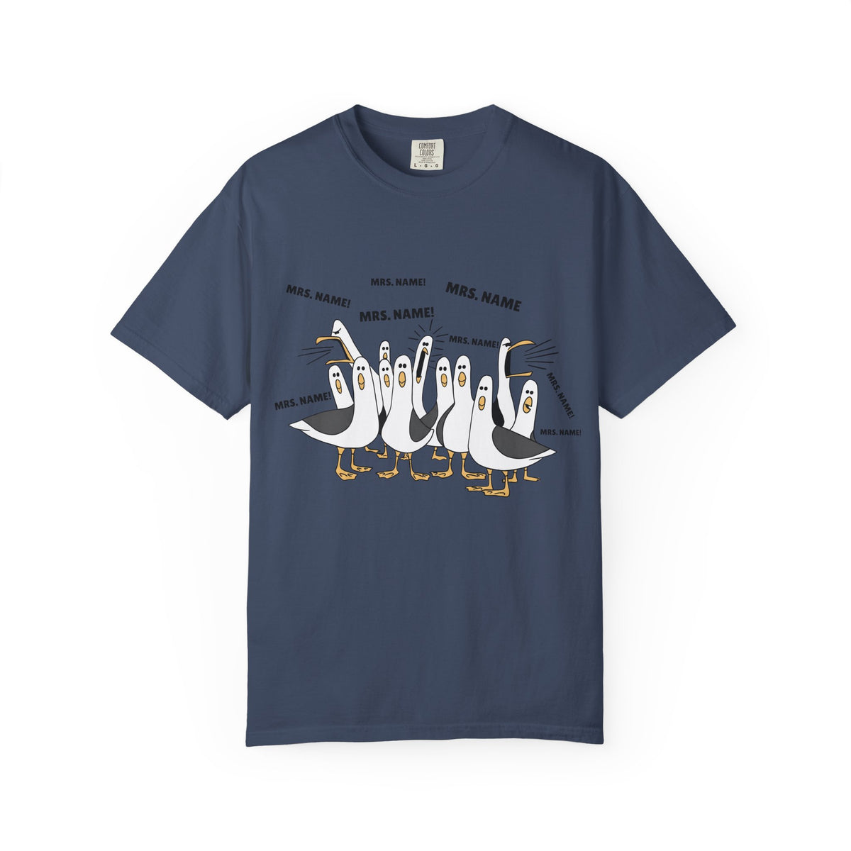 Seagulls Teacher Garment-Dyed T-shirt - Personalized Name
