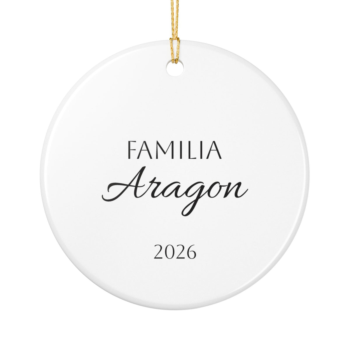 Personalized Mexican Atole & Pansito Ceramic Double Sided Ornament