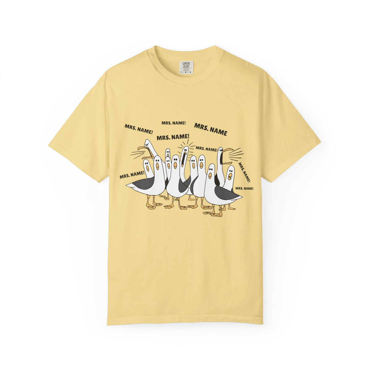 Seagulls Teacher Garment-Dyed T-shirt - Personalized Name