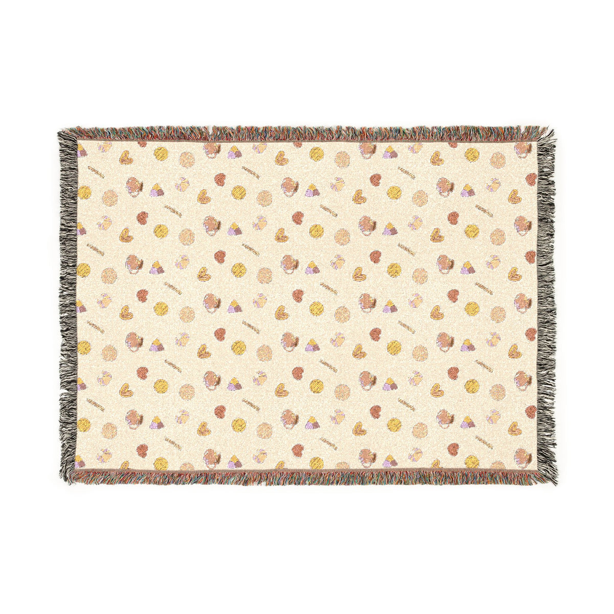 Atole & Pansito Woven Blanket With Fringe Trim