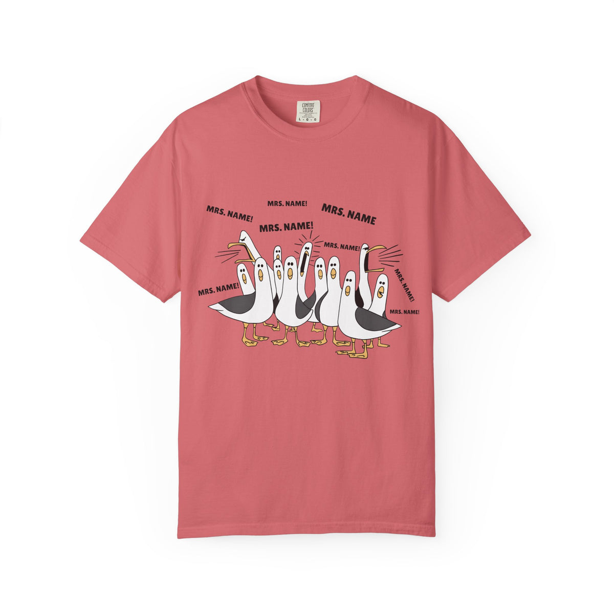 Seagulls Teacher Garment-Dyed T-shirt - Personalized Name