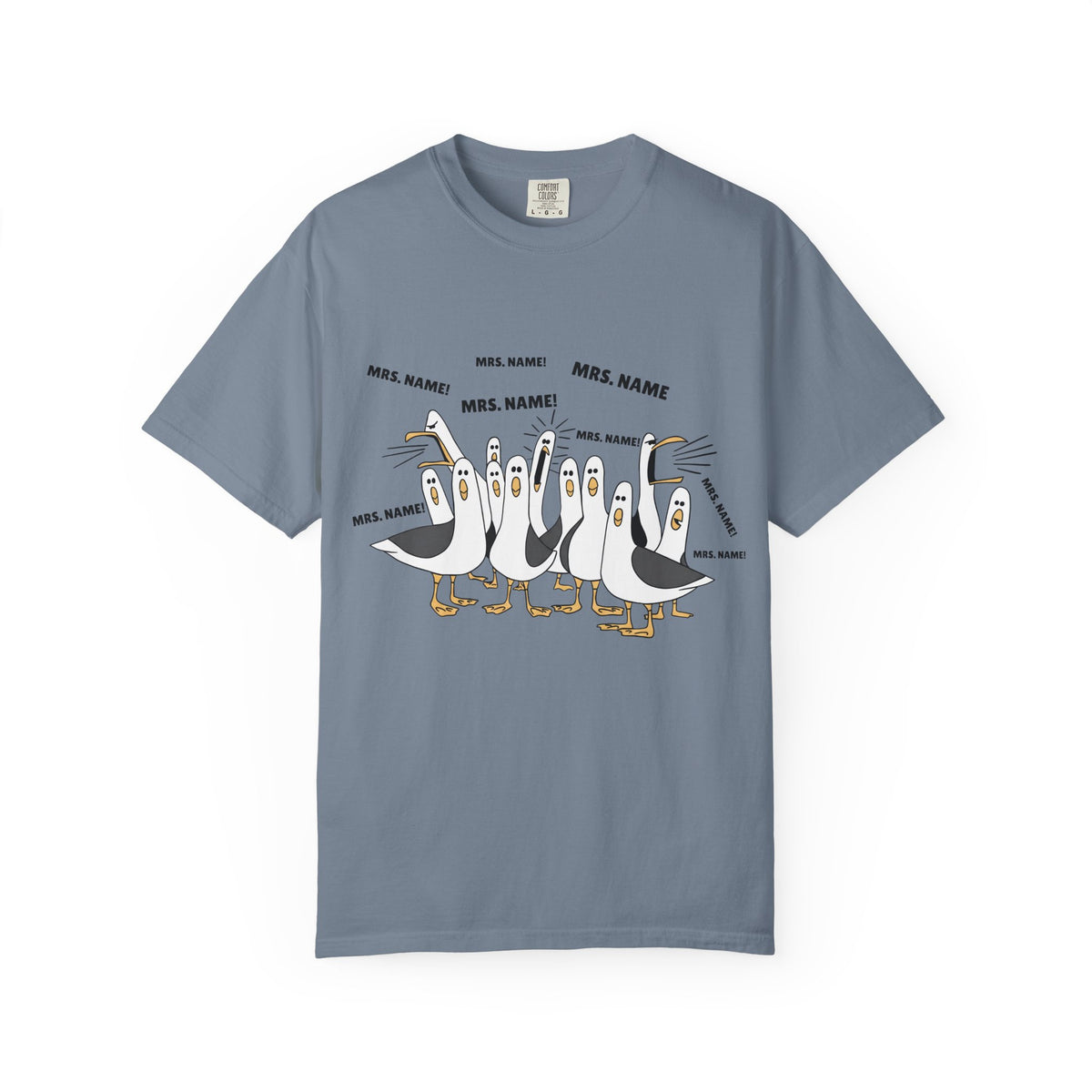 Seagulls Teacher Garment-Dyed T-shirt - Personalized Name