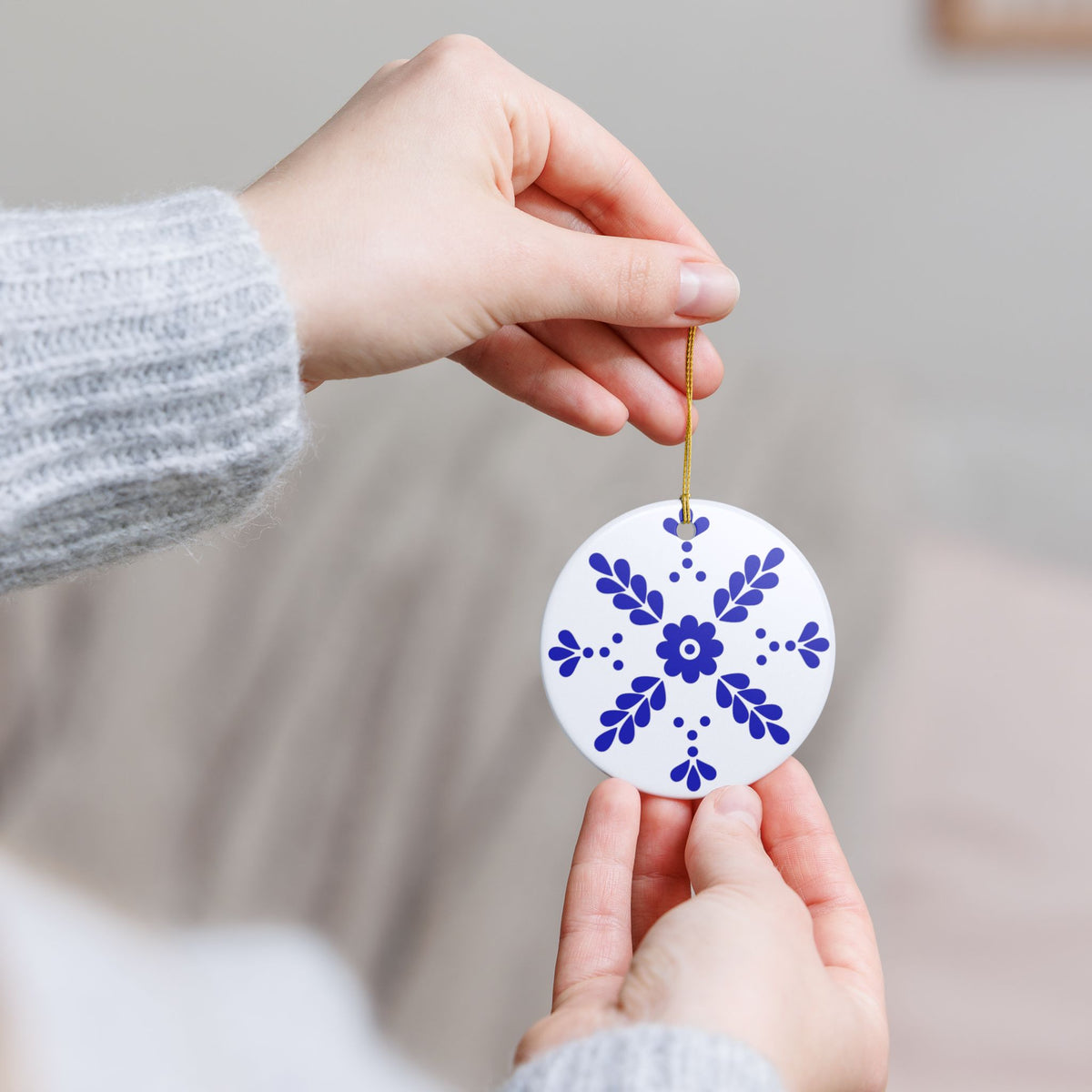 Personalized Mexican Talavera Style3 - Ceramic Double Sided Ornament
