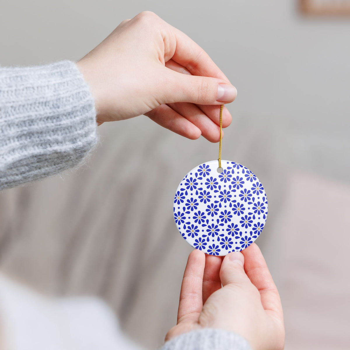Personalized Mexican Talavera Style5 - Ceramic Double Sided Ornament