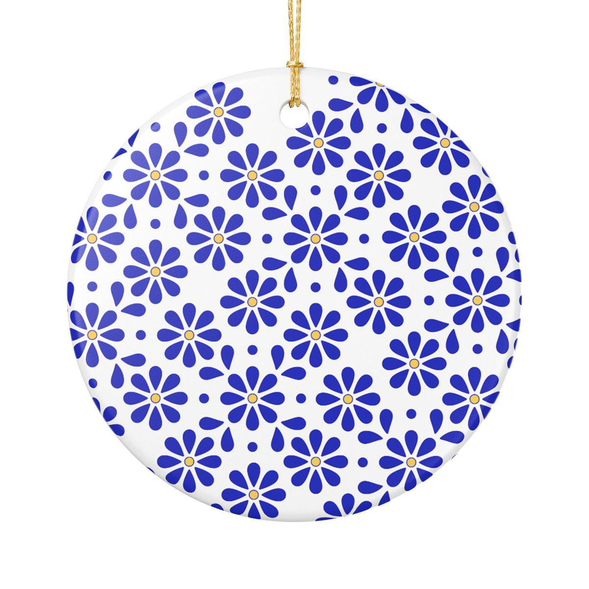 Personalized Mexican Talavera Style5 - Ceramic Double Sided Ornament