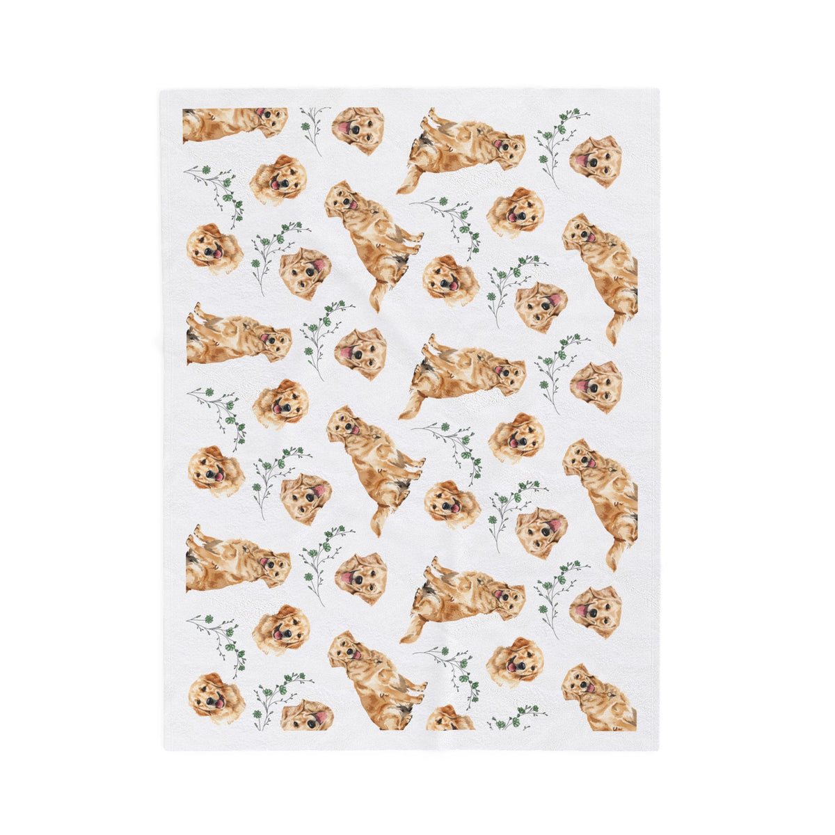 Golden Retriever Velveteen Plush Blanket
