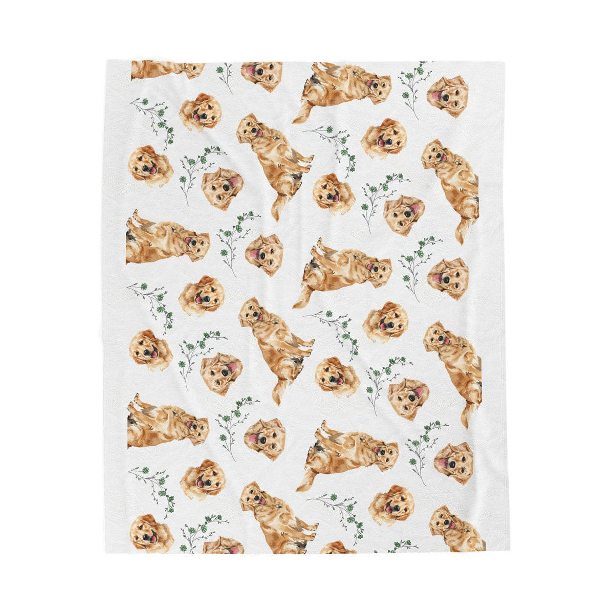 Golden Retriever Velveteen Plush Blanket