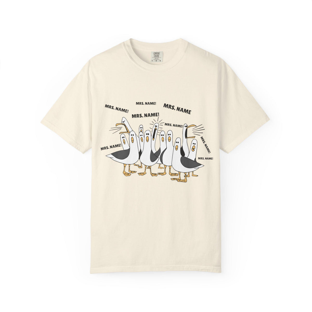 Seagulls Teacher Garment-Dyed T-shirt - Personalized Name