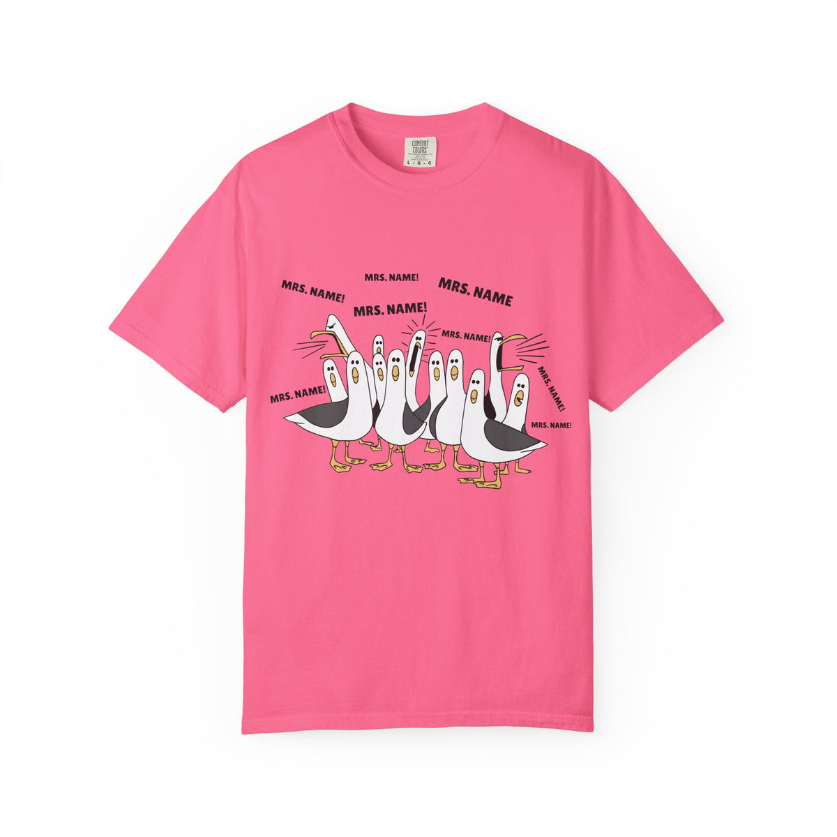 Seagulls Teacher Garment-Dyed T-shirt - Personalized Name