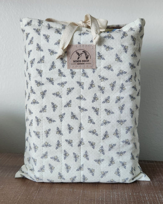 Cream Bee Quilted Book/Bible Sleeve Bag