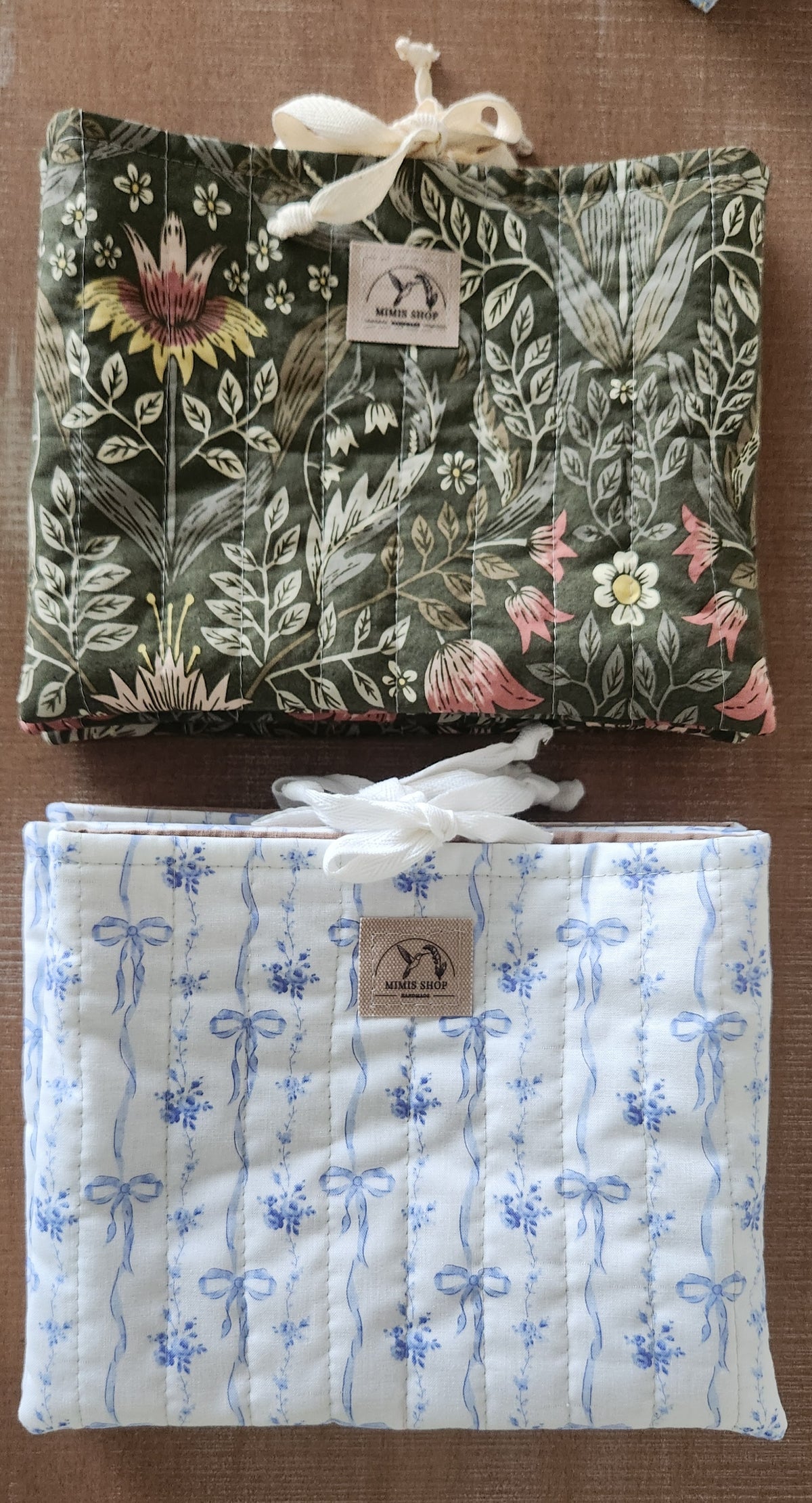 Blue Coquette Quilted Book/Bible Sleeve Bag